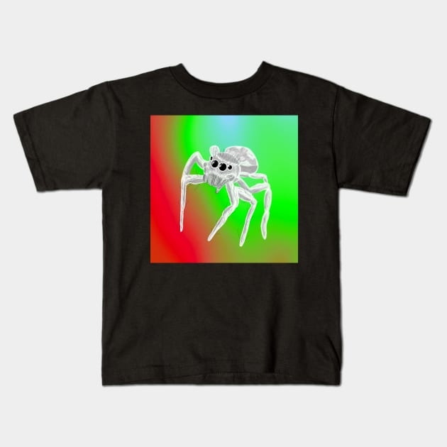 Jumping Spider Drawing V6 Kids T-Shirt by IgorAndMore